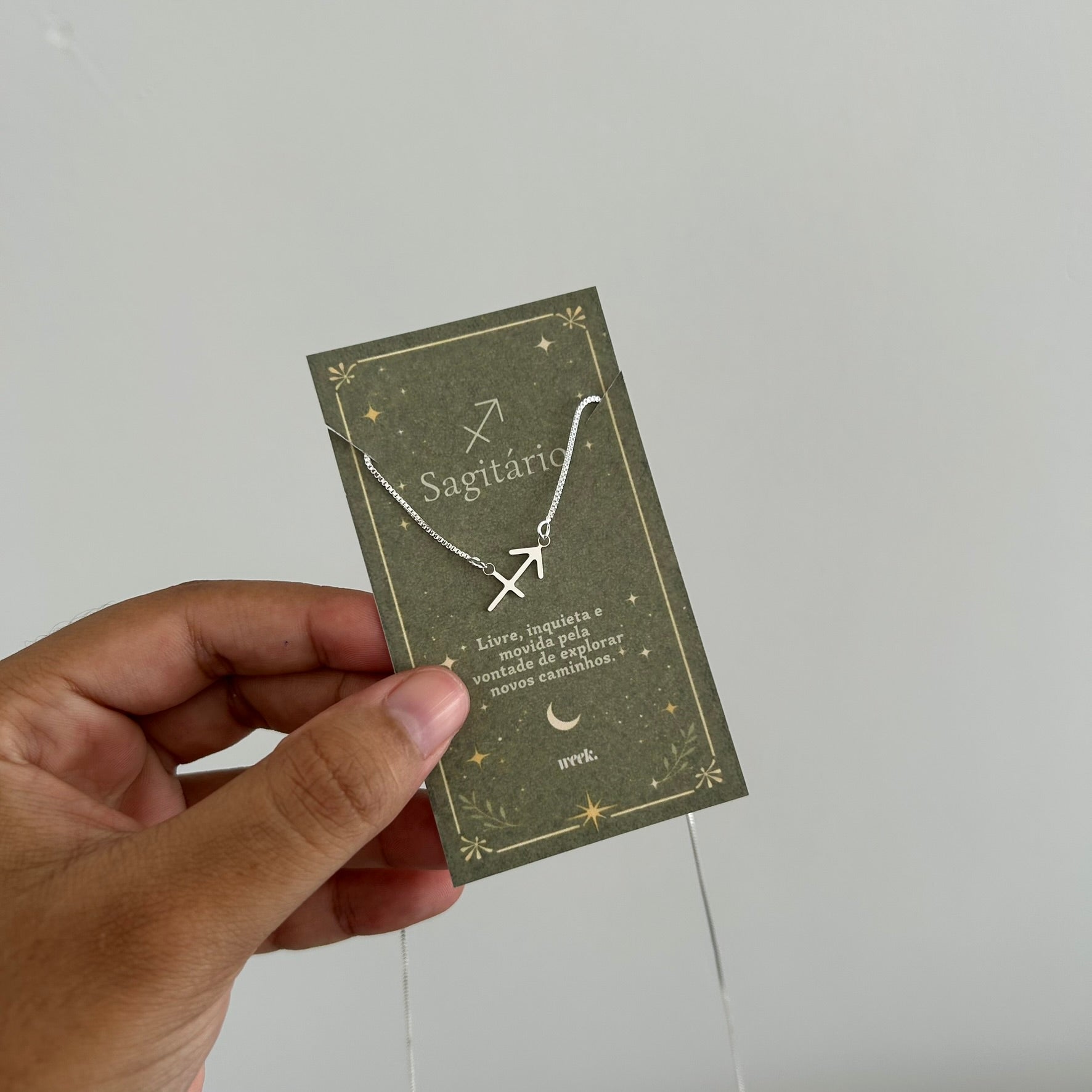 Colar signo sagitário - Banhado em prata 925