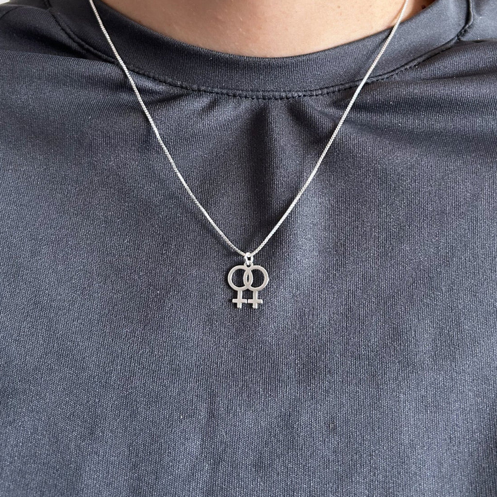 Colar Duplo Vênus - banhado em prata 925 ou ouro 18k