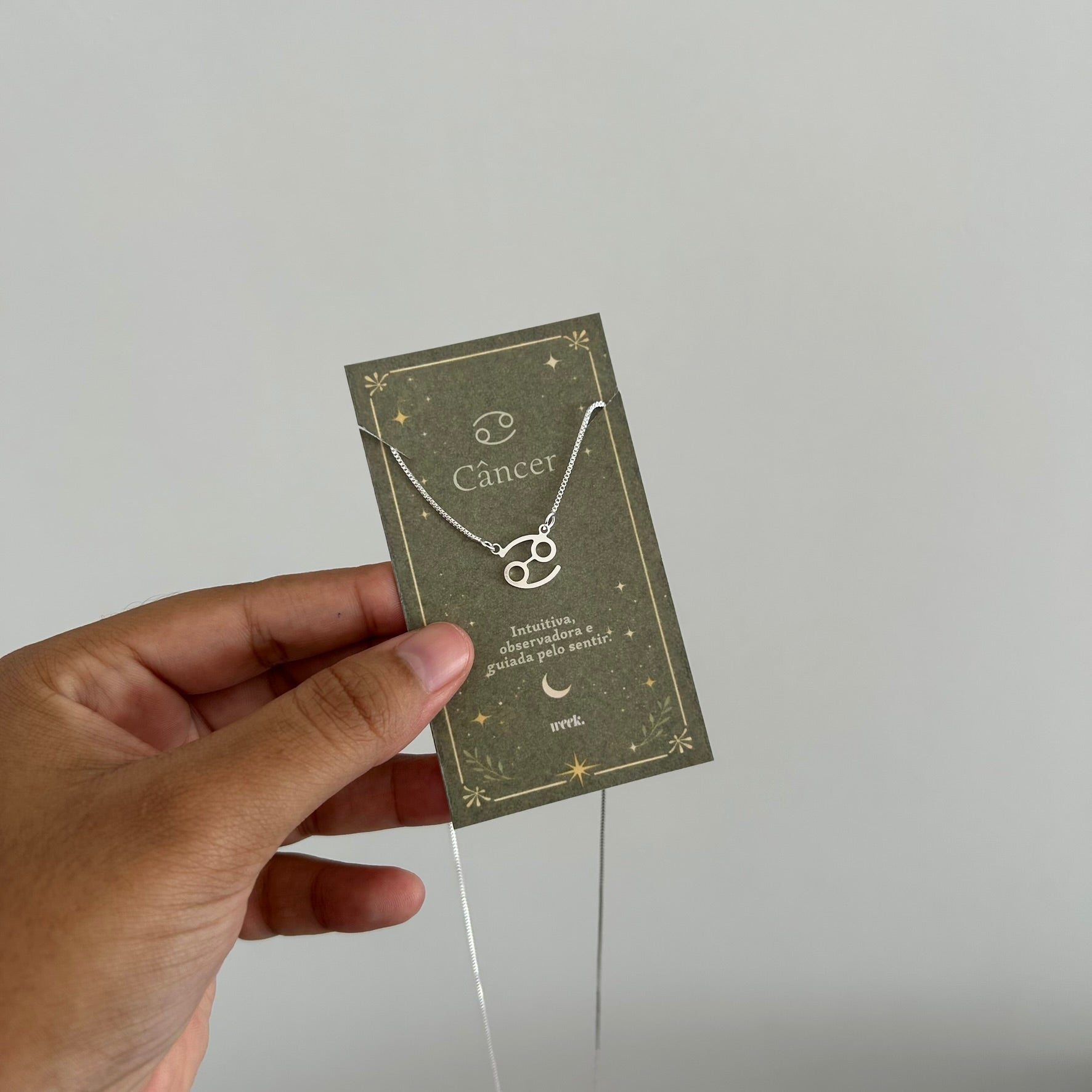 Colar signo câncer - Banhado em prata 925