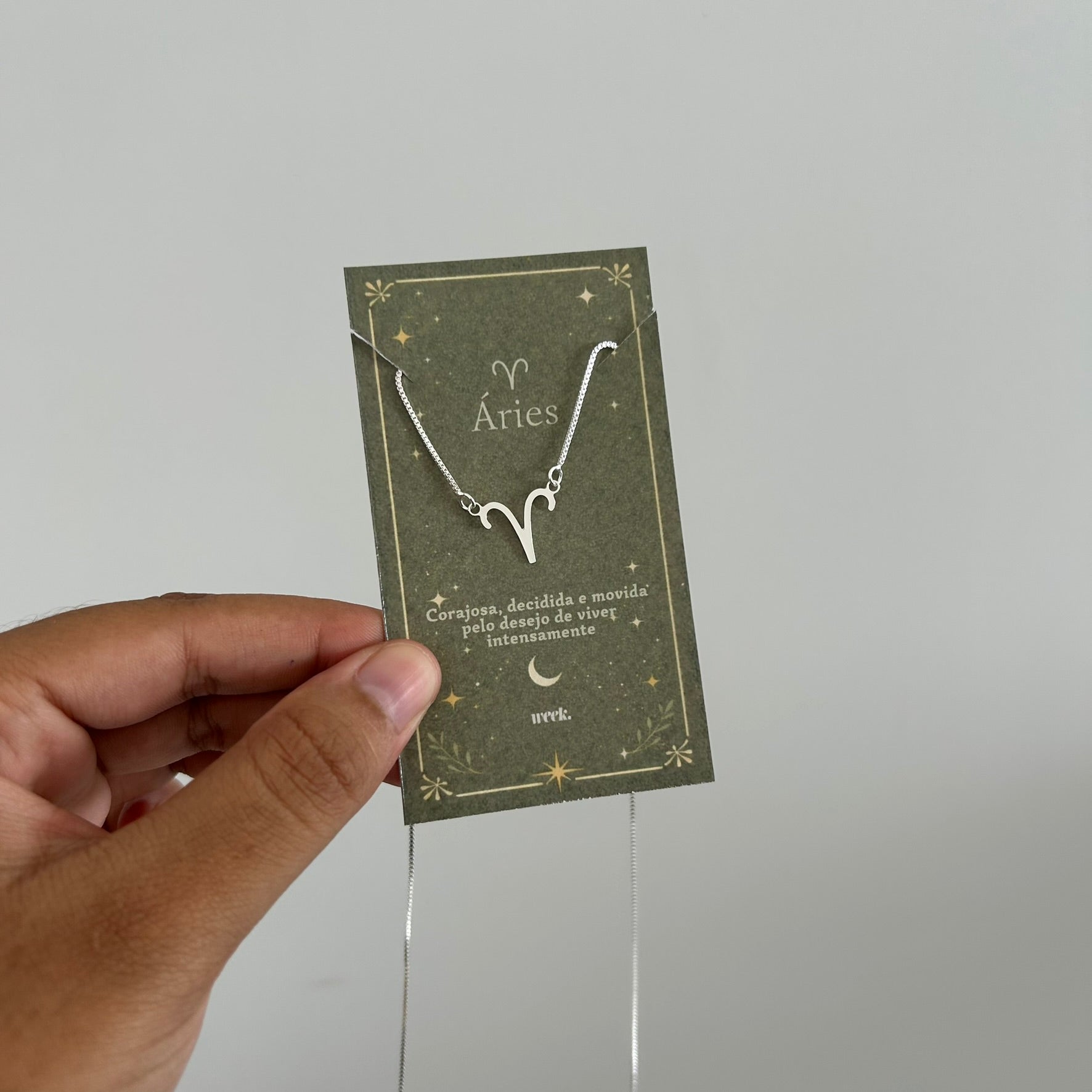 Colar signo áries - Banhado em prata 925