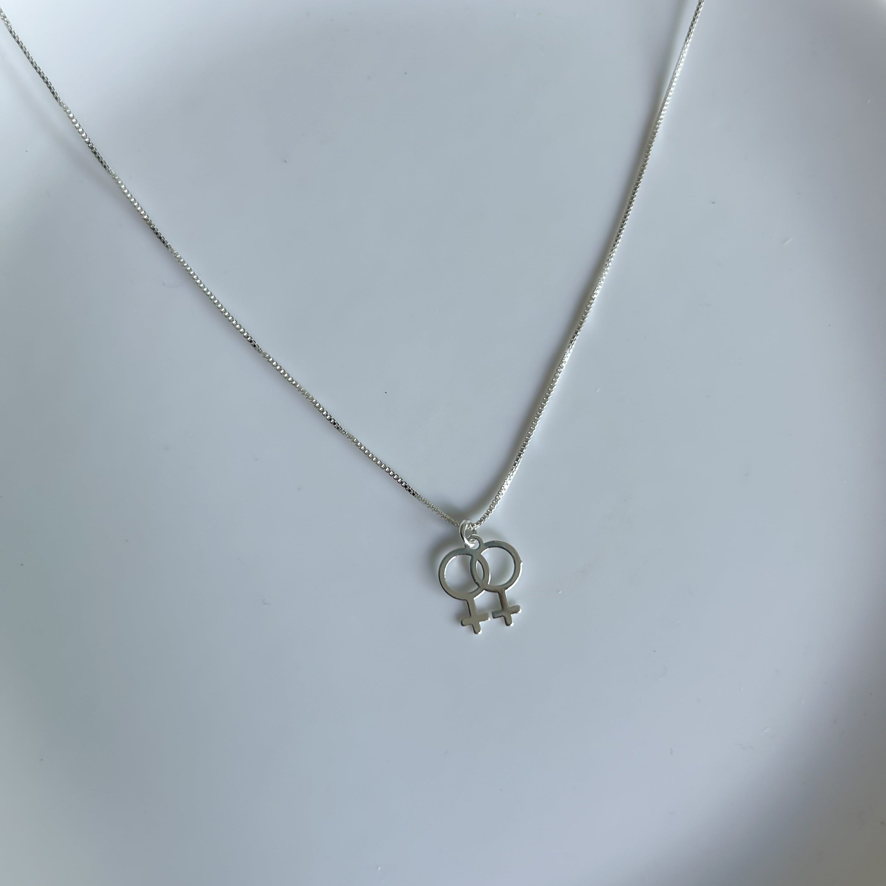 Colar Duplo Vênus - banhado em prata 925 ou ouro 18k