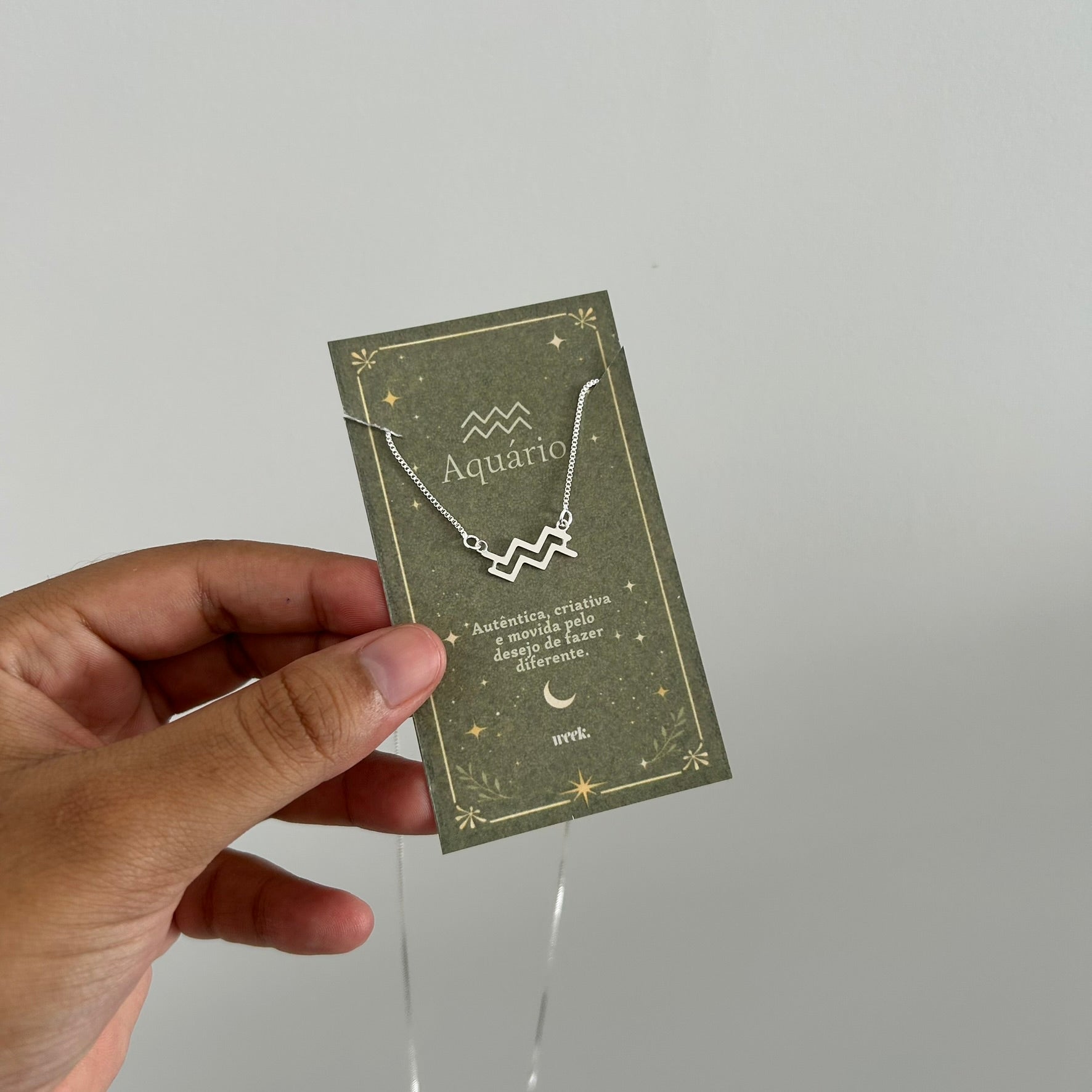 Colar signo aquário - Banhado em prata 925