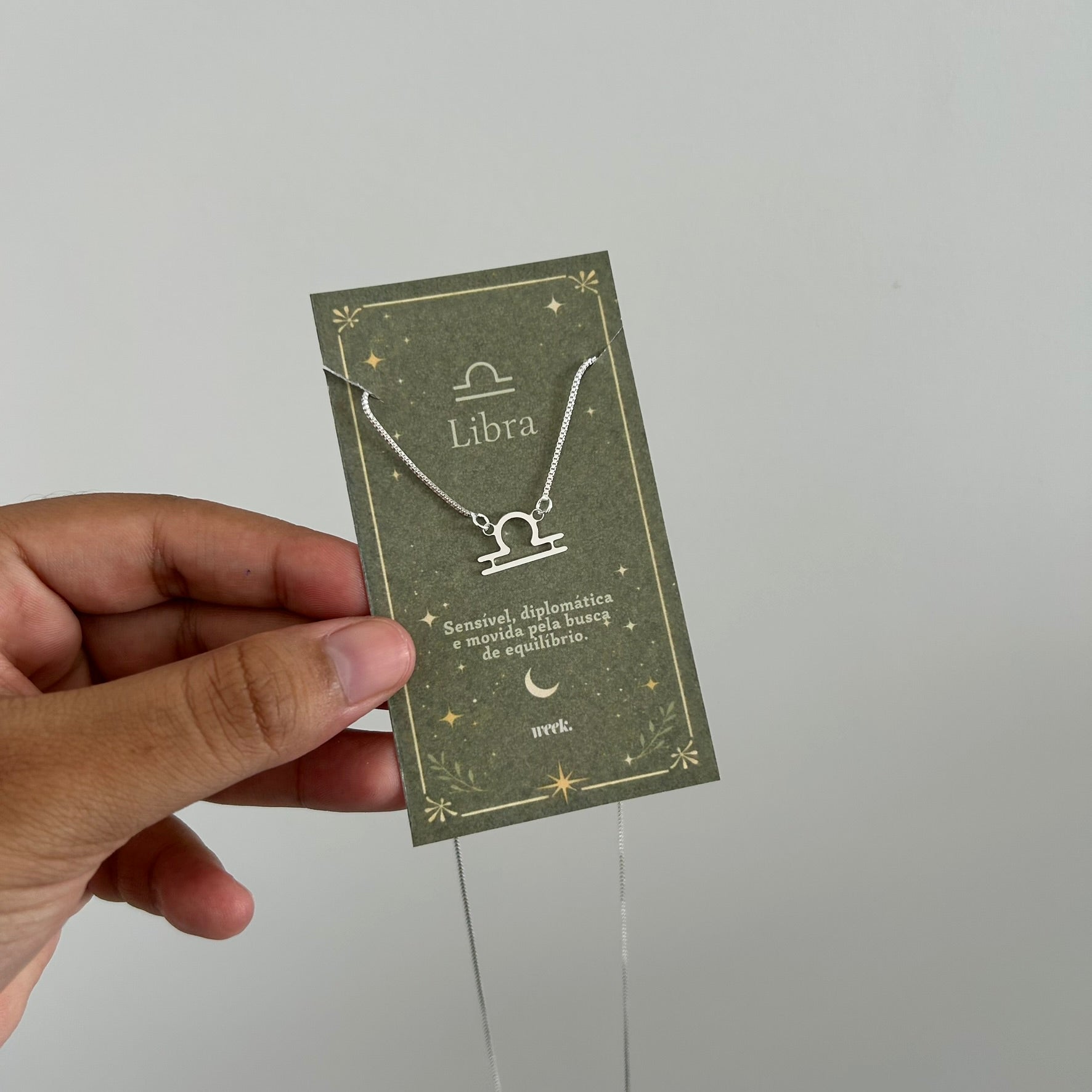 Colar signo libra - Banhado em prata 925