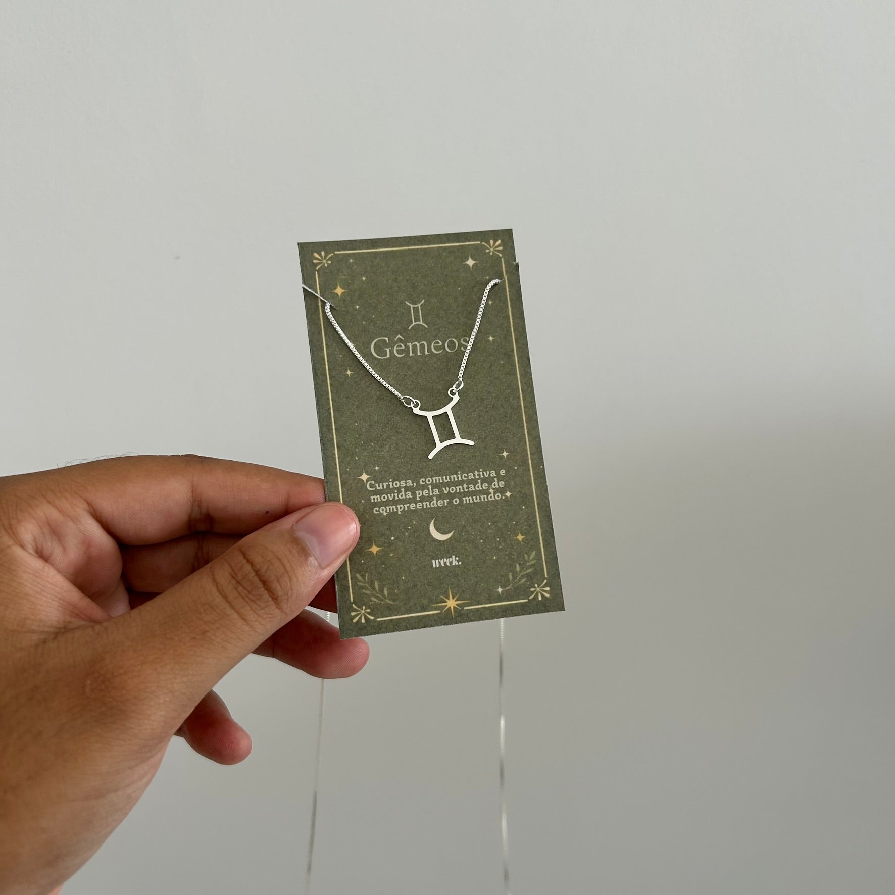 Colar signo gêmeos - Banhado em prata 925