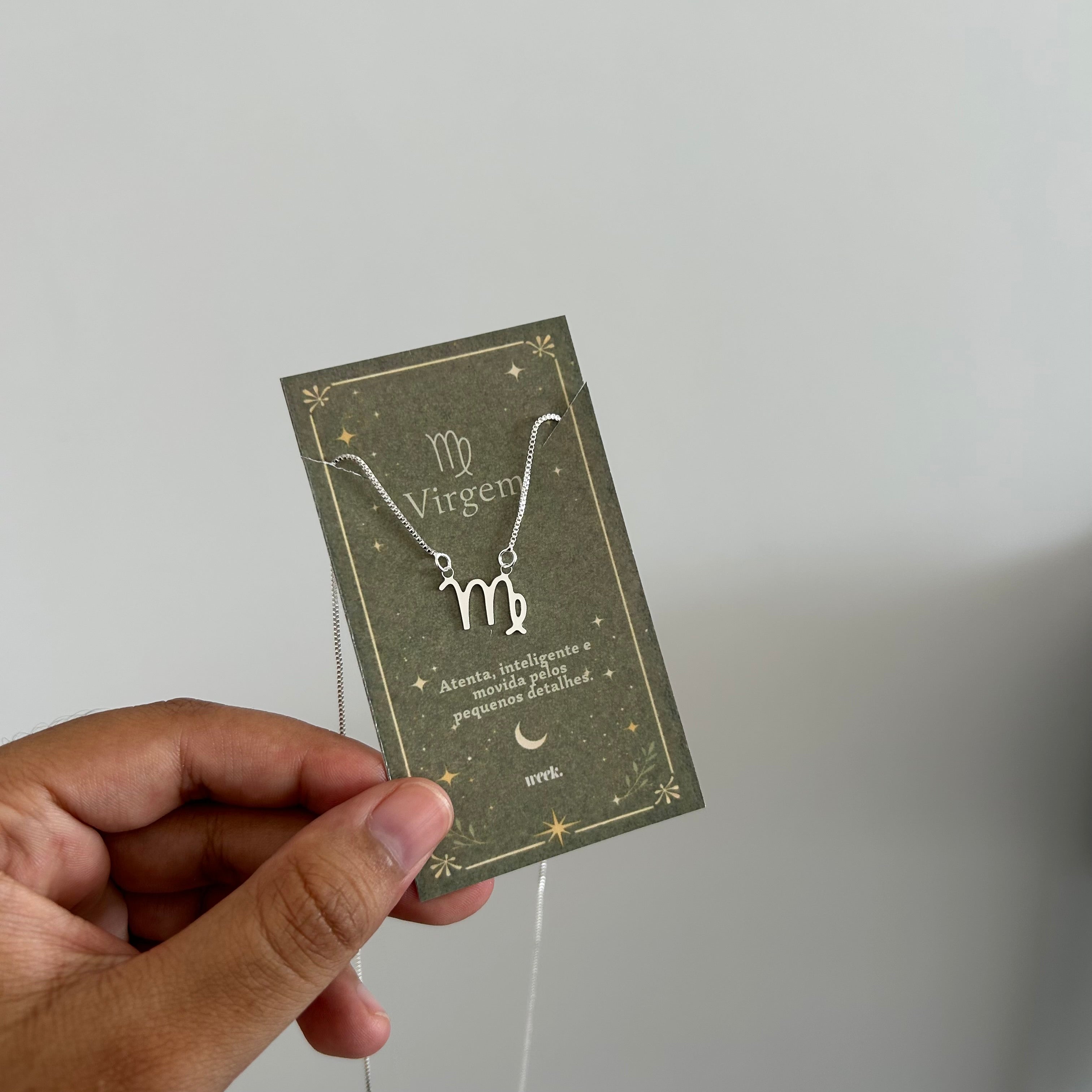 Colar signo virgem - Banhado em prata 925