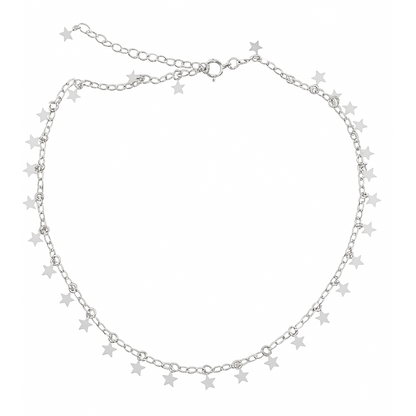 Chocker Stars estrelas banhado em prata 925
