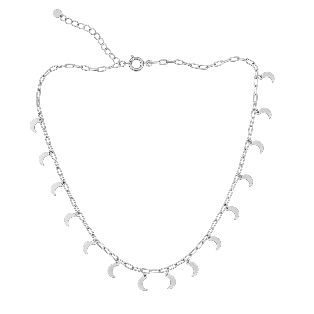 Chocker Luas banhado em prata 925
