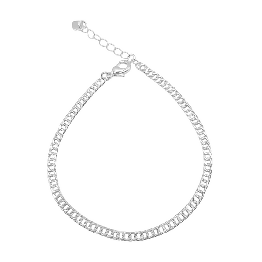 Pulseira Elos ajustável banhada em prata 925