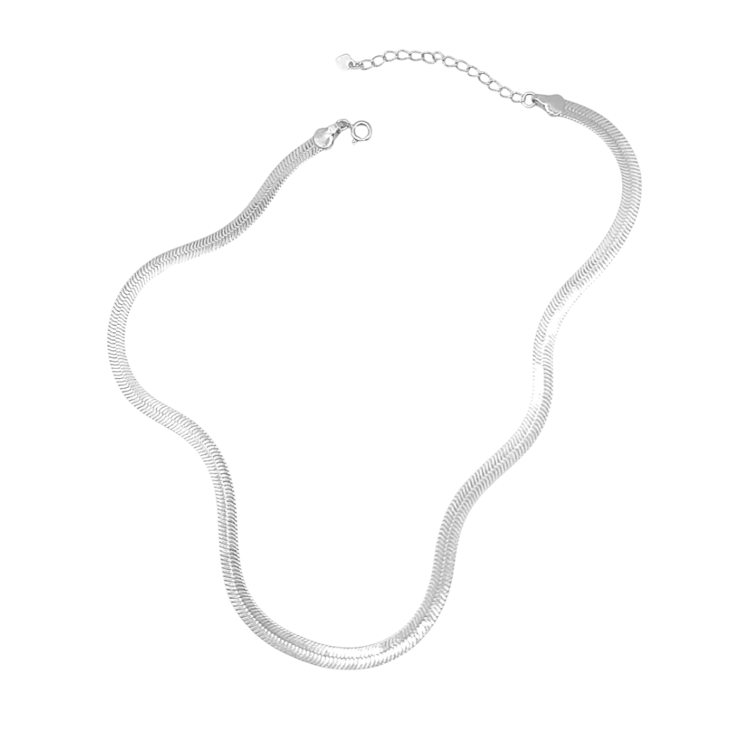 Chocker Fita banhada em prata 925