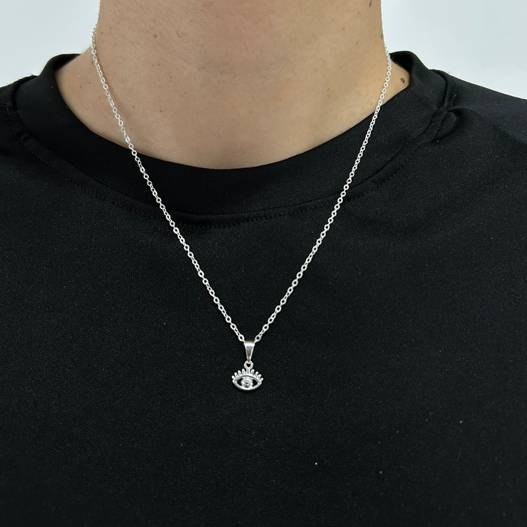 Colar Édra com corrente de 45cm - Banhado em prata 925 ou ouro 18k