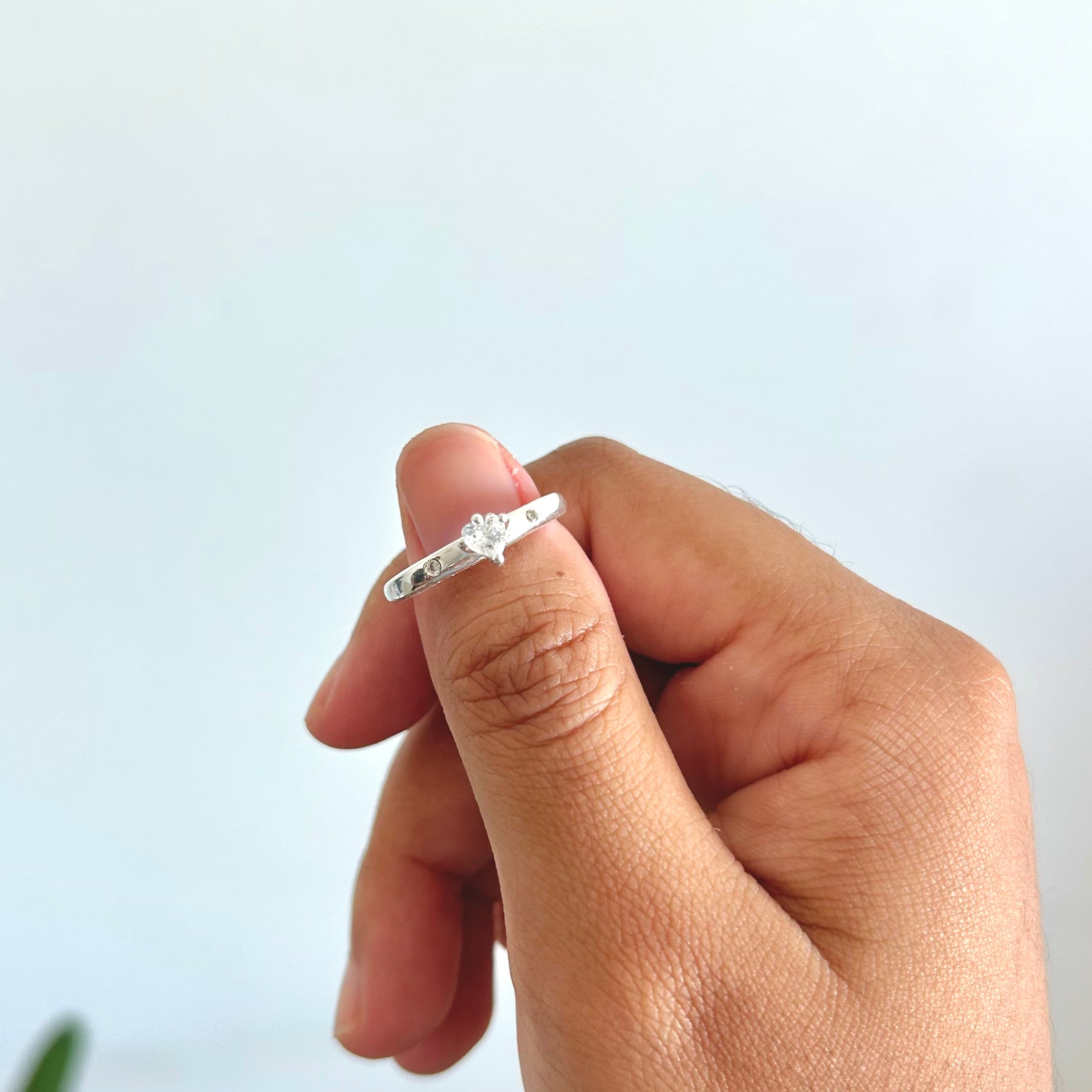 Anel com gravação "You and Me" com Zircônia - Prata 925