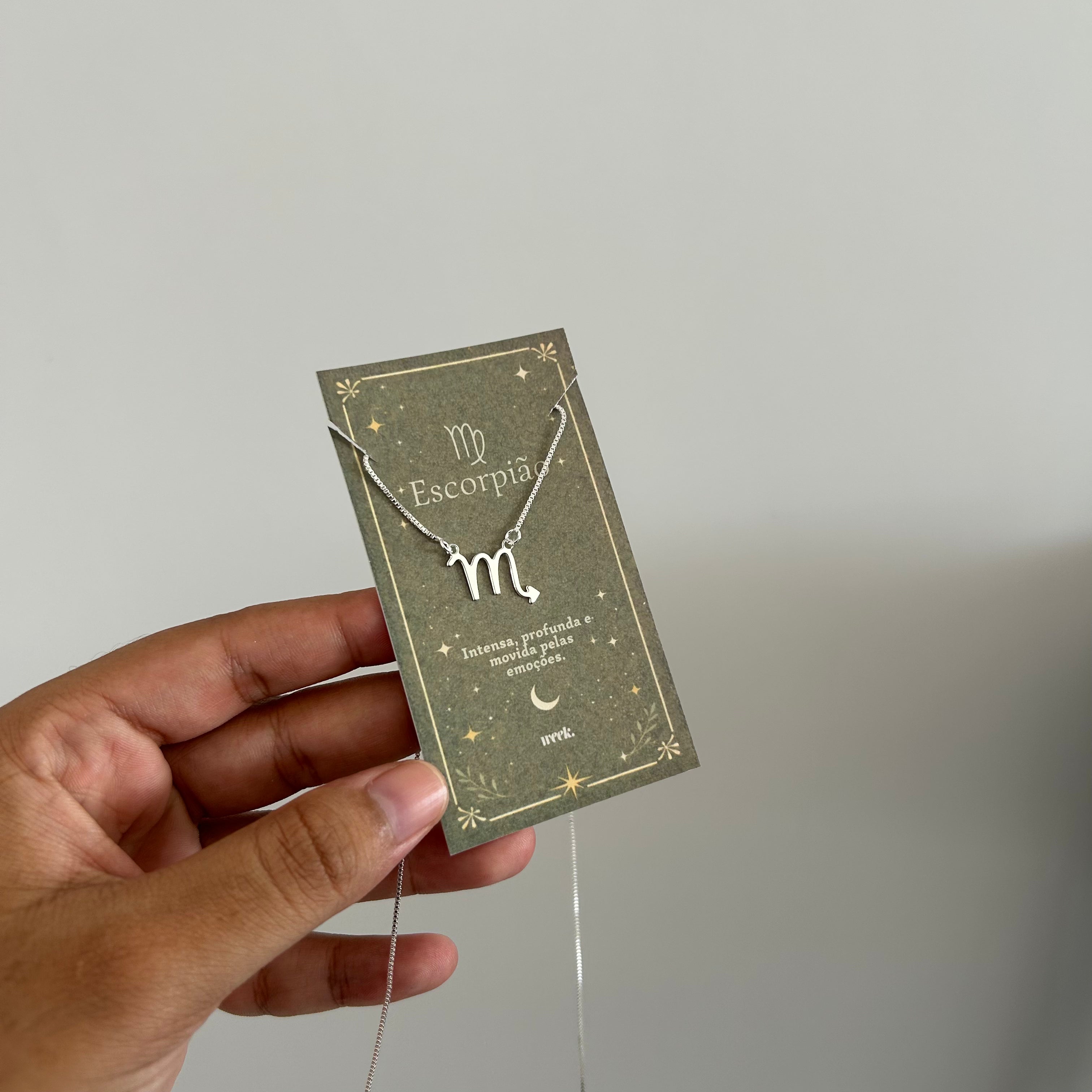 Colar signo escorpião - Banhado em prata 925