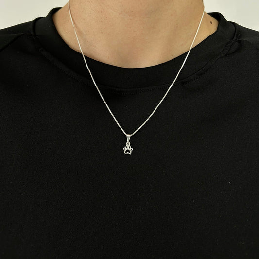 Colar com Pingente de Patinha - Banhado em prata 925