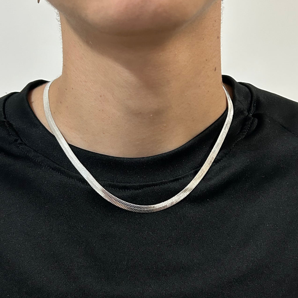 Chocker Fita banhada em prata 925