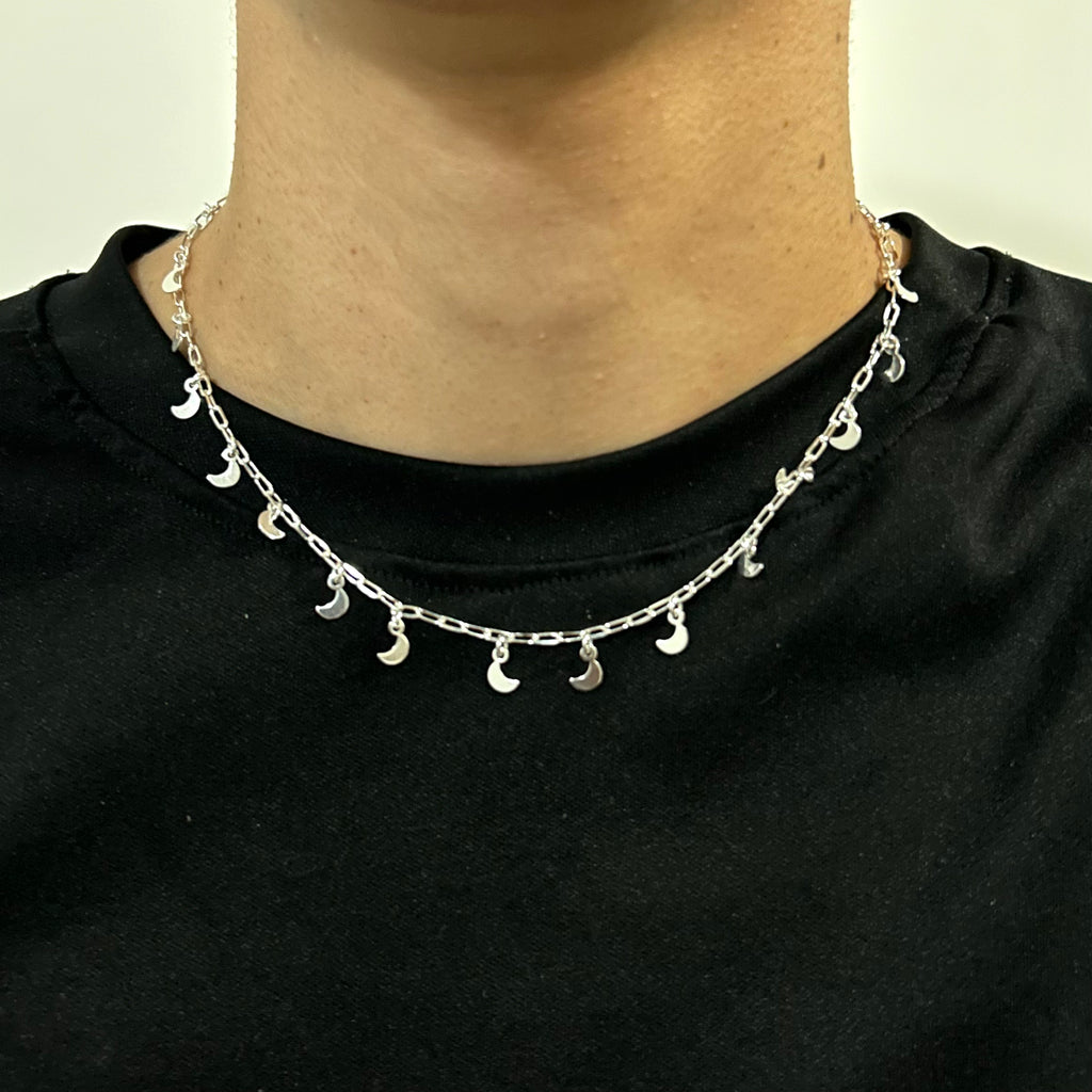 Chocker Luas banhado em prata 925