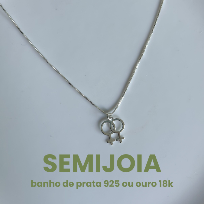 Colar Duplo Vênus - banhado em prata 925 ou ouro 18k