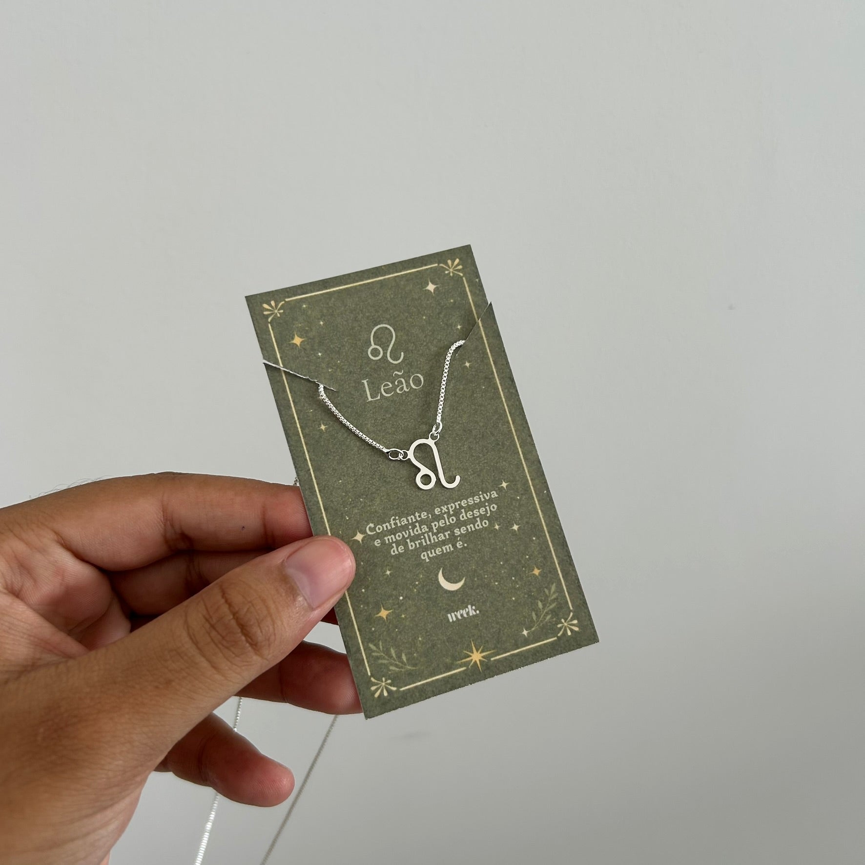 Colar signo leão - Banhado em prata 925