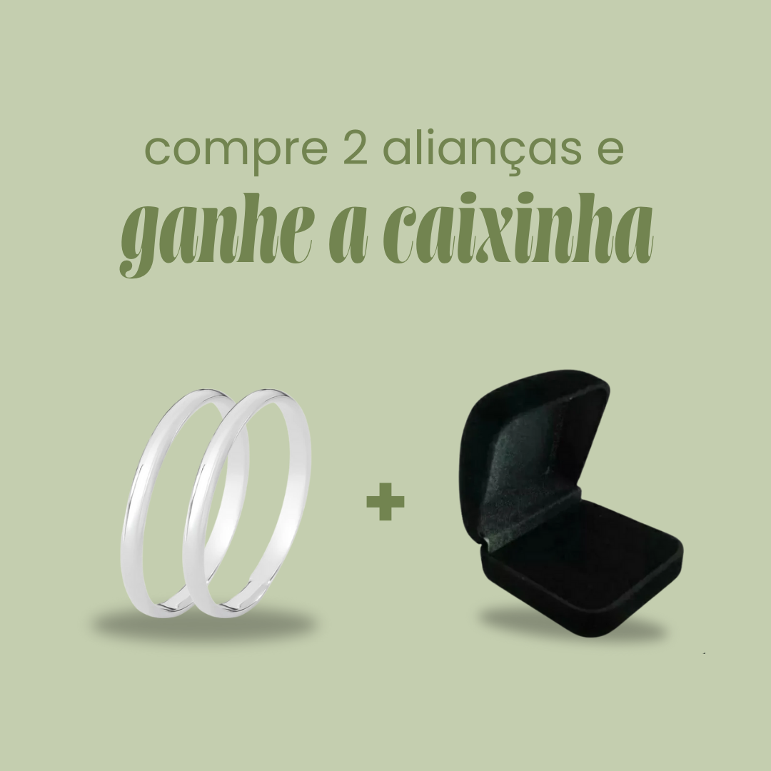 Aliança Minimalista Lisa 2mm - Prata 925